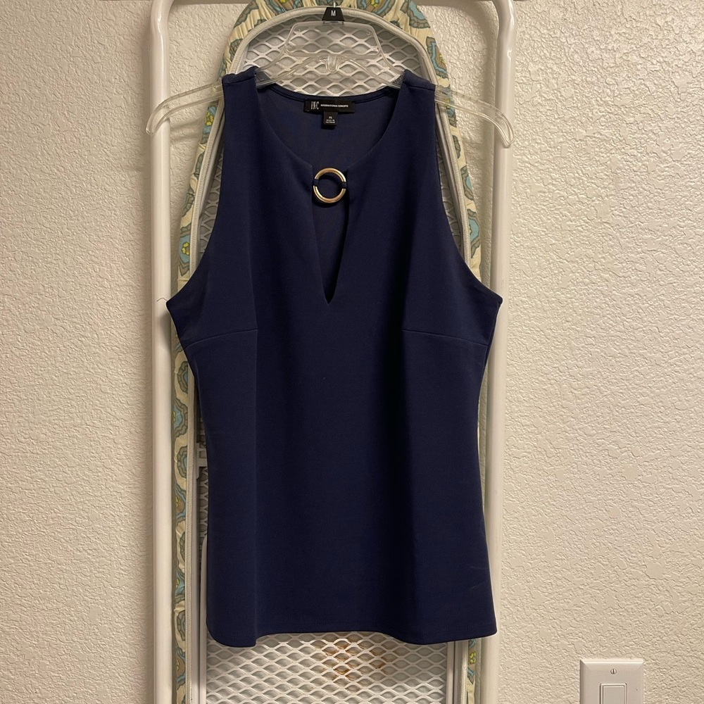 INC Navy Tank Top Size XL